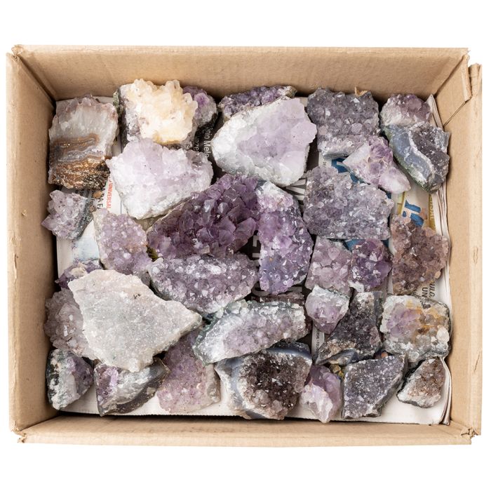 Amethyst Druze 3rd Grade Bulk & Unsized, Brazil (25KG Carton) NETT