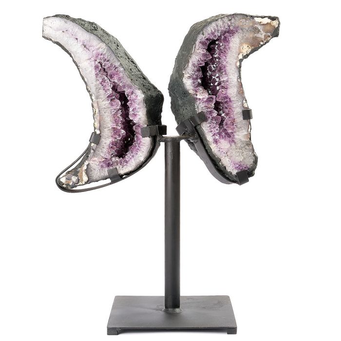 Amethyst Butterfly with Metal Base (No. 23), 9.05kg (1pc) 