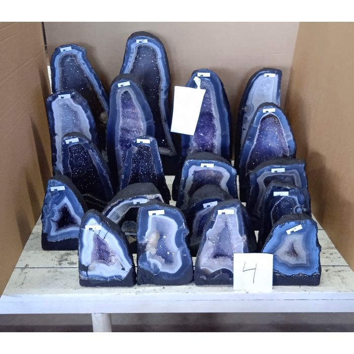 Natural Agate with Amethyst Church Crate No. 4, 198.45KG (20PCS) 