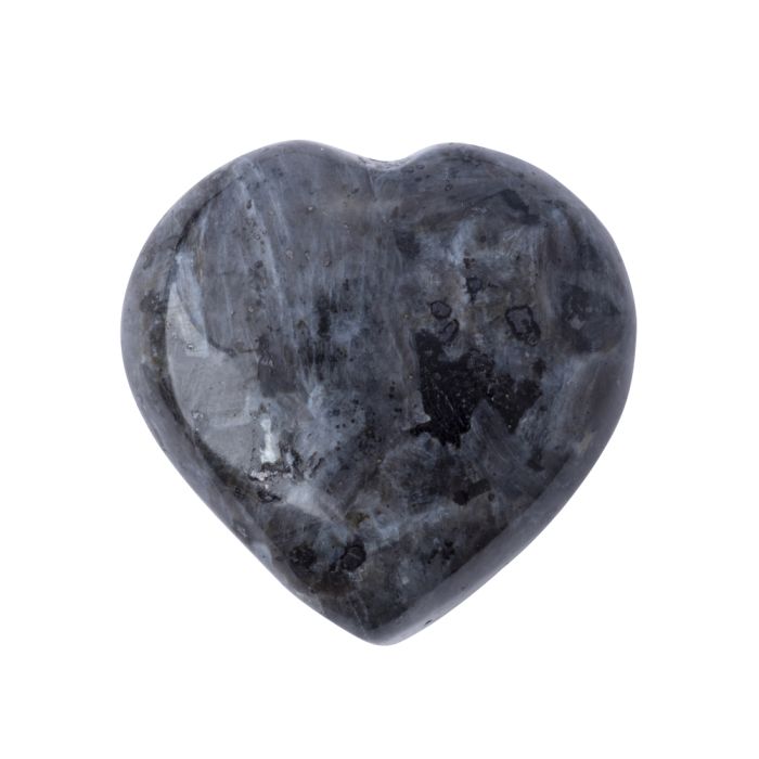 Larvikite Puff Heart 25-30mm (1pc) Nett