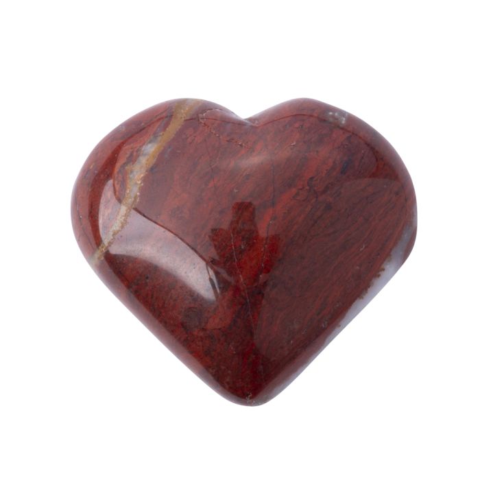 Petrified Wood Puff Heart 25-30mm (1pc) Nett