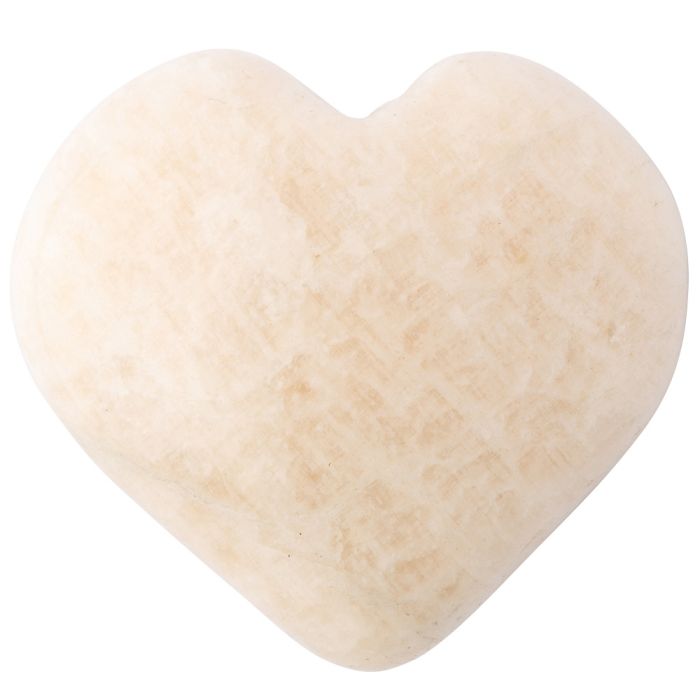 Pink Feldspar Moonstone Puff Heart 25-30mm (1pc) Nett