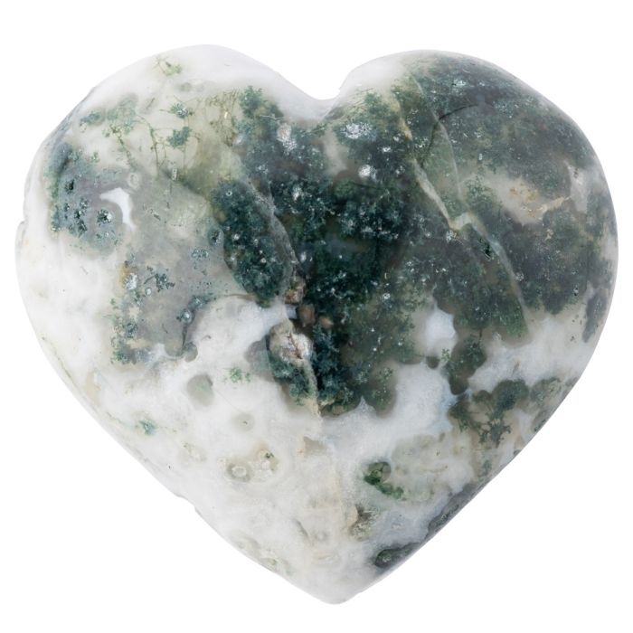 Tree Agate Puff Heart 25-30mm (1pc) Nett