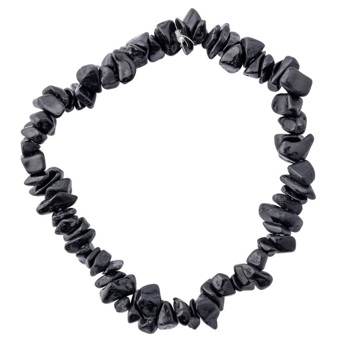 Black Tourmaline Chip Bracelet, India (1pc) NETT