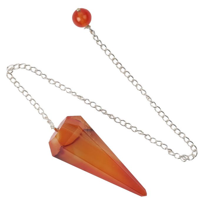 Carnelian Small Pendulum with Chain, India (1pc) NETT