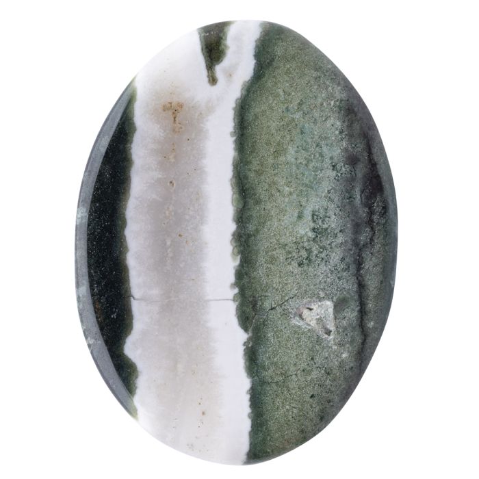 Green Sardonyx Worry Stone, India, approx 30-40mm (1pc) NETT