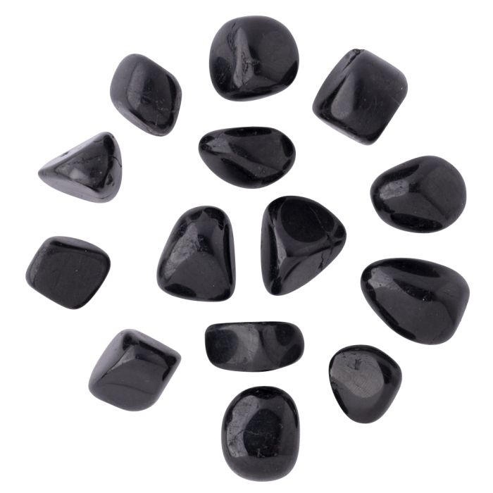 Black Tourmaline Small Tumblestone 10-20mm, India (100g) 