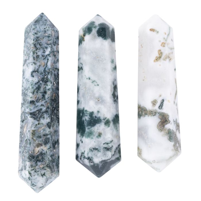 Tree Agate DT Point, India (3pcs) 