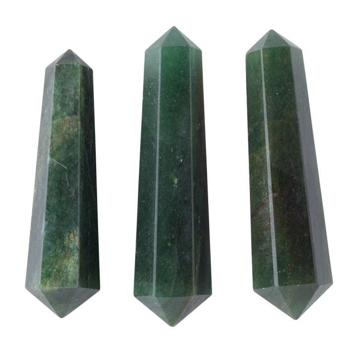 Green Jasper DT Points, India (3pcs) NETT