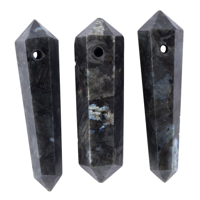 Larvikite DT Point with Hole, India (3pcs) NETT