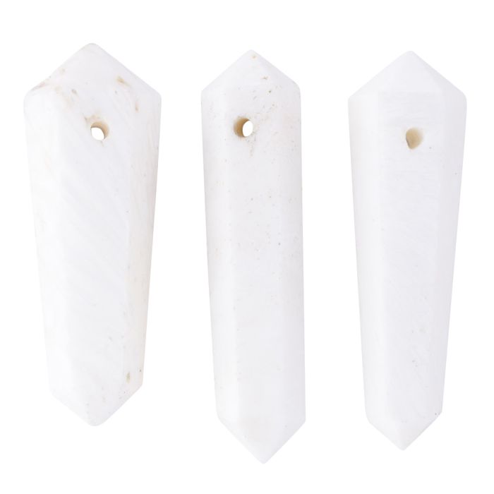 Scolecite DT Points with Hole, India (3pcs) NETT