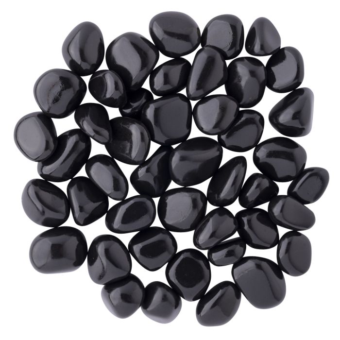 Agate Black Small Tumblestone 10-20mm, India (250g) NETT