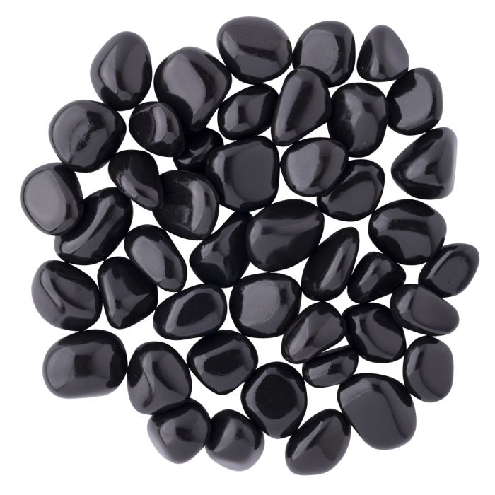 Agate Black 10-20mm Tumblestone, India (250g) Small NFD