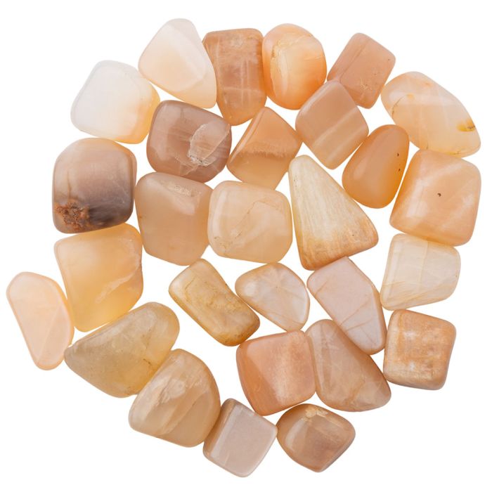 Pink Moonstone Small Tumblestone 10-20mm, India (100g) NETT