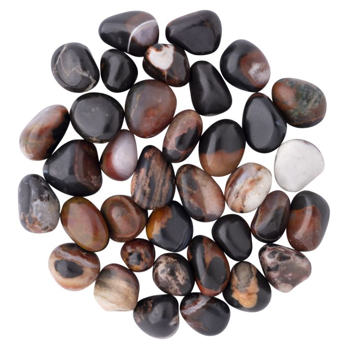 Sardonyx Tumblestone 10-20mm, India (250g) Small NETT