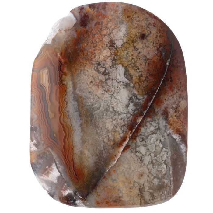 Crazy Lace Agate Tumbled Flat, 16g (1pc) 
