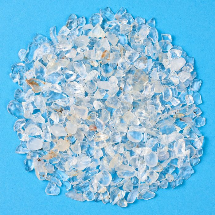 Rock Crystal (Clear Quartz) Tumblestone Chips, India (100g) NETT