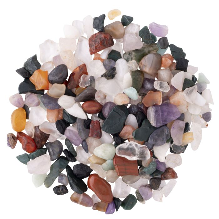 Mixed Stone Tumblestone Chips approx 8-15mm, India (100g) NETT