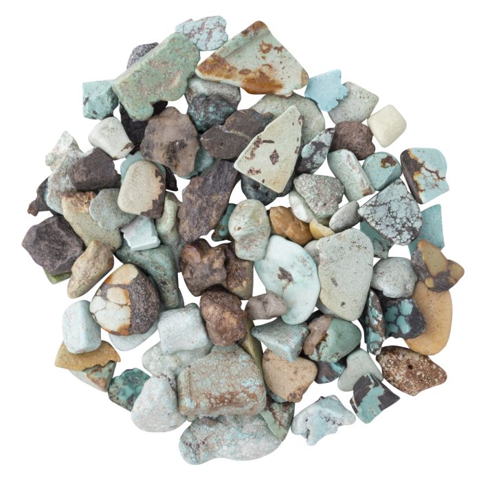 Turquoise Tumbled Chips 3-5mm, China (25g) NETT