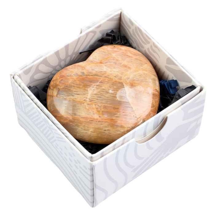 Orange Moonstone Heart Gift box (1pc) NETT
