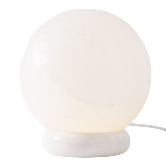 Himalayan Salt Ball Lamp White LED USB cable, Marble Base (1pcs) NETT