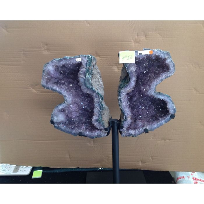 Amethyst Butterfly with Metal Base (No. 13) 10.75kg (1pc) 