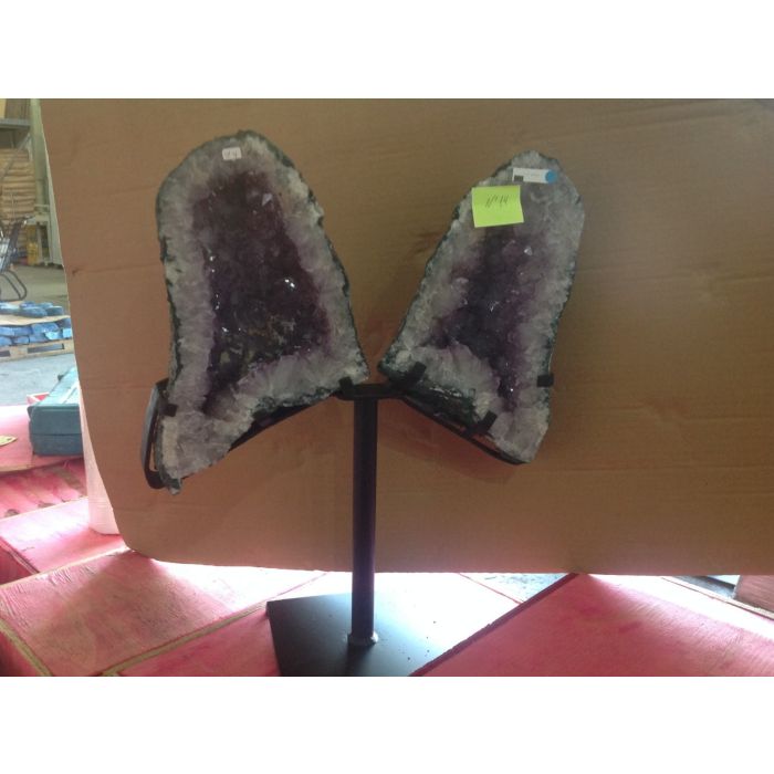 Amethyst Butterfly with Metal Base (No. 14), 13.2kg (1pc)