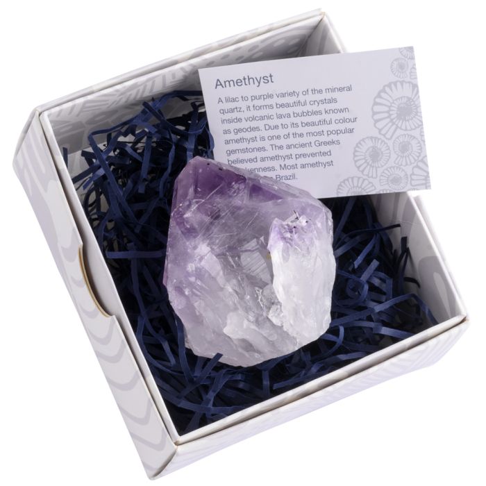 Amethyst Point Cut Base Approx 70-80mm with Gift Box (1pc) NETT