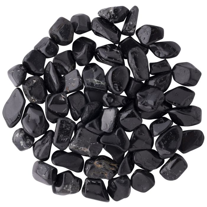 Black Tourmaline Small Tumblestone 15-25mm, Brazil (250g) NETT