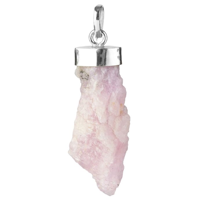 Rough Kunzite 925 Sterling Silver Pendant (1pc) NETT