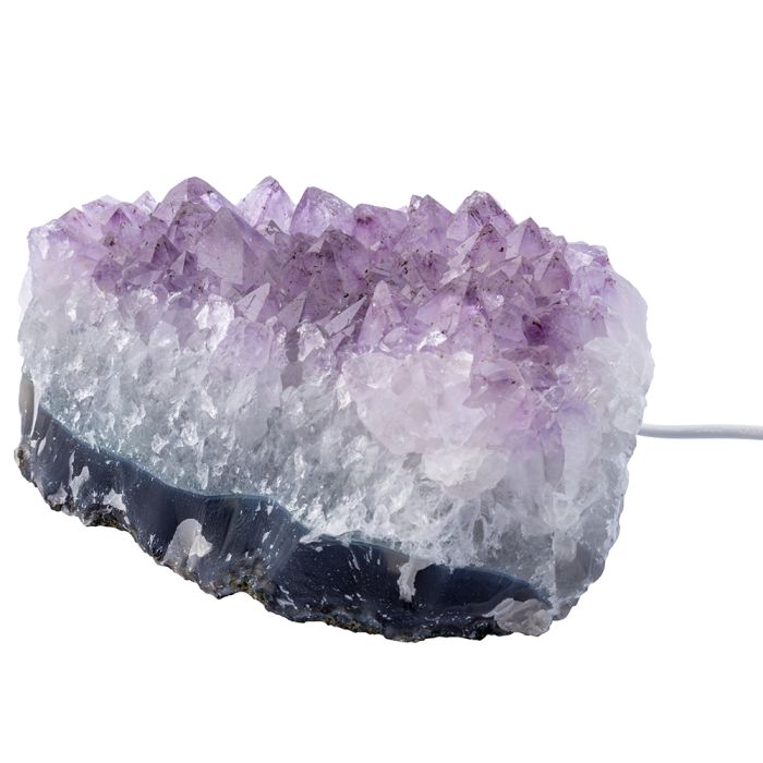 Mini Amethyst Cluster Lamp with USB LED Fitting, Brazil (1pc) NETT