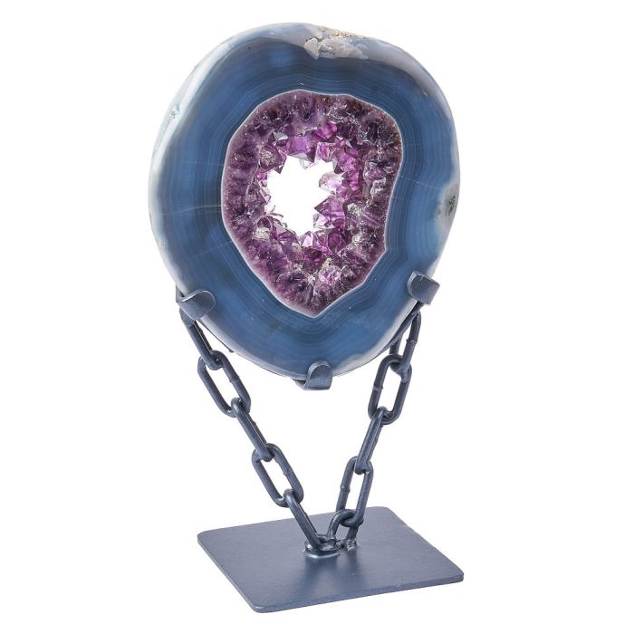 Polished Amethyst Agate with Chain Base, 1.12kg (1pc) NFD