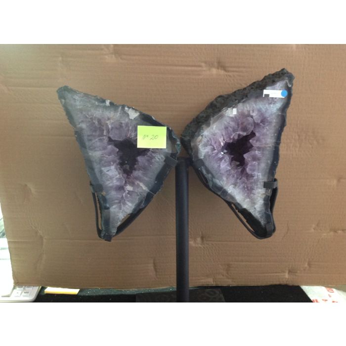 Amethyst Butterfly with Metal Base, (No.20) 12.8kg (1pc) 
