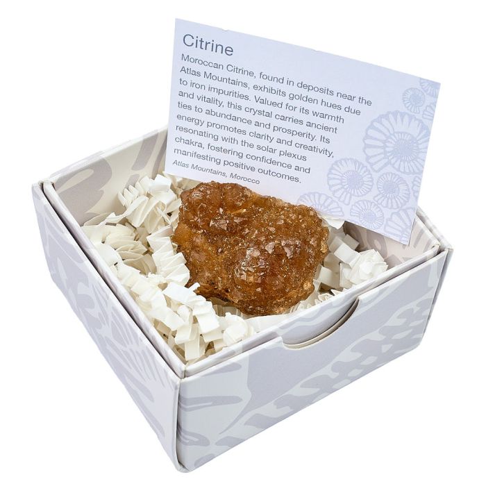 Natural Citrine Crystal in Gift Box, Small, Atlas Mountains (1pc) NETT