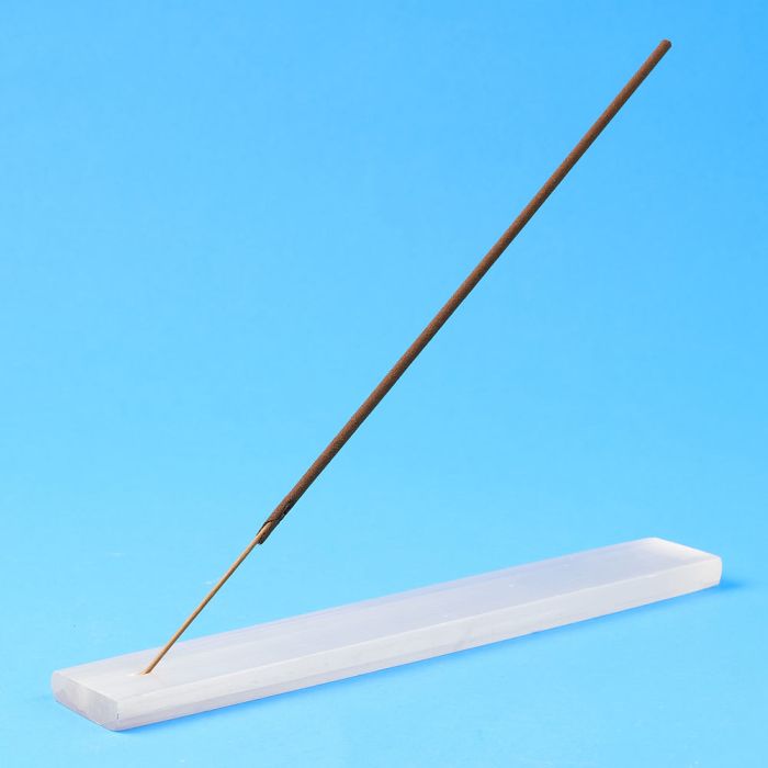 Selenite Plinth Incense Holder 20cm (1pc)