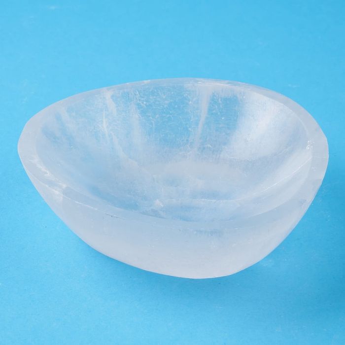 Selenite Freeform Bowl, approx 10cm (1pc)