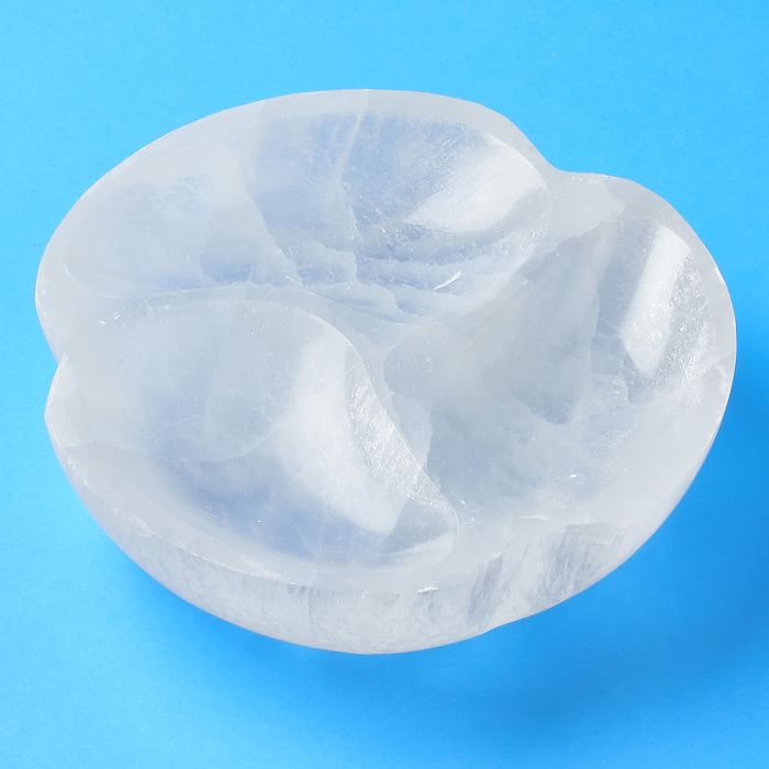 Selenite Triple Bowl 15cm (1pc)