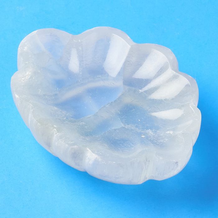 Selenite Leaf Bowl 10cm (1pc)
