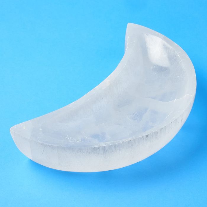 Selenite Moon Bowl 20cm (1pc)