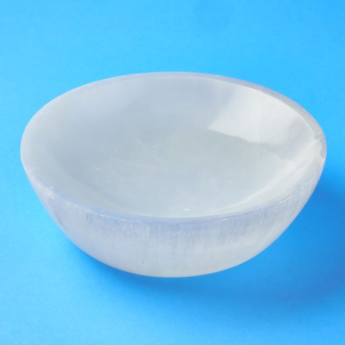 Selenite Round Bowl, 14cm (1pc)