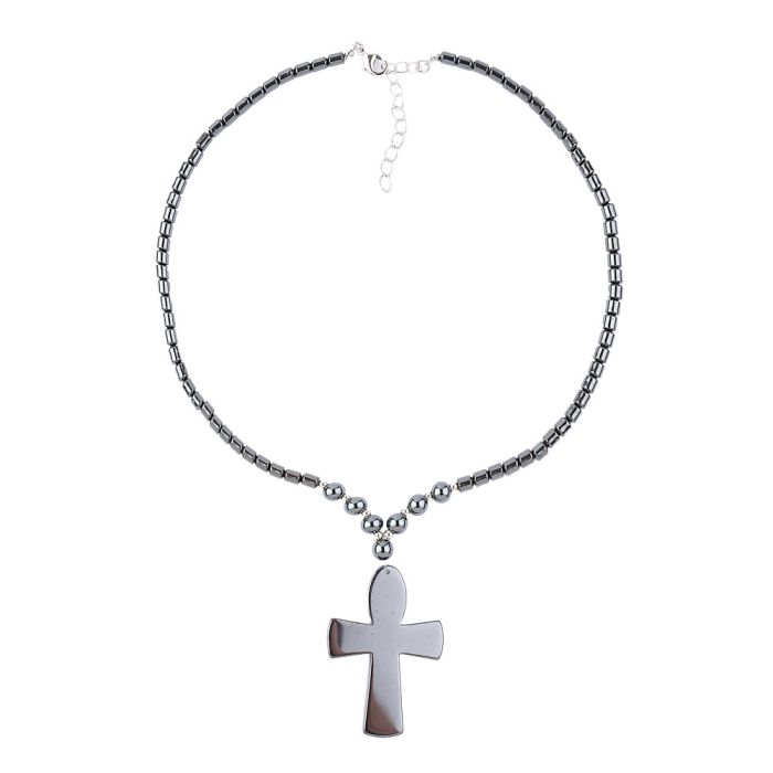 Hematine Cross Necklace 18" Design 1 (1pc) NETT