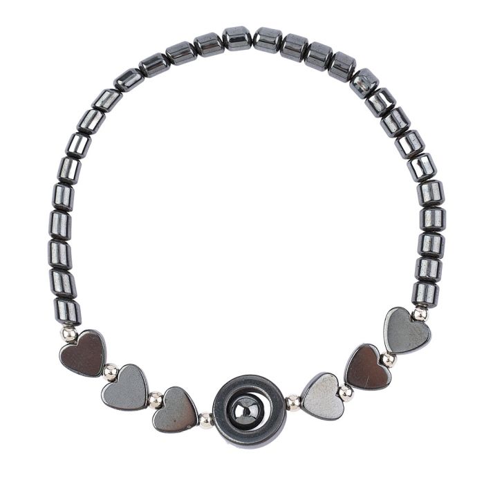 Hematine Bracelet Design 2, Flat Heart Beads (1pc) NETT