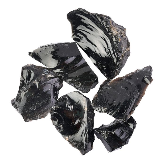 Rough Black Obsidian, Mexico (Bulk Unsized) (By the KG) NETT