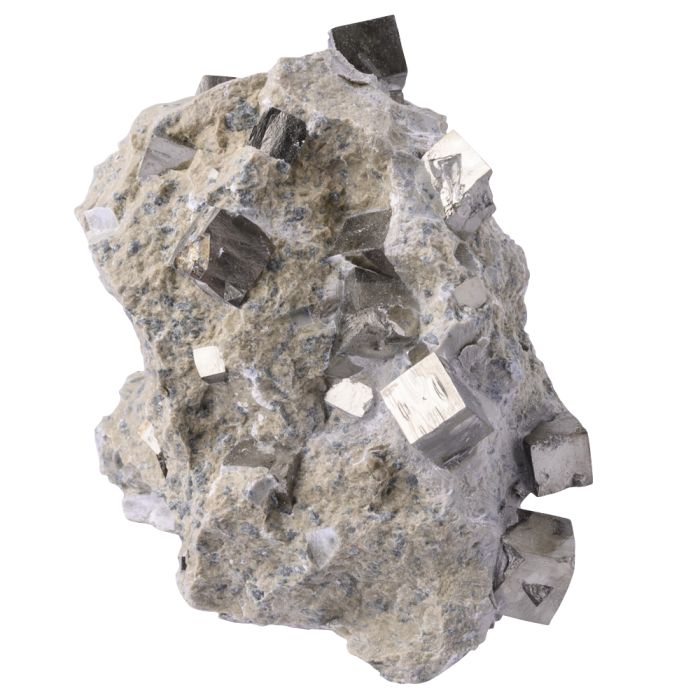 Pyrite Cubes in Matrix approx 3-4" Spain (1pc) 