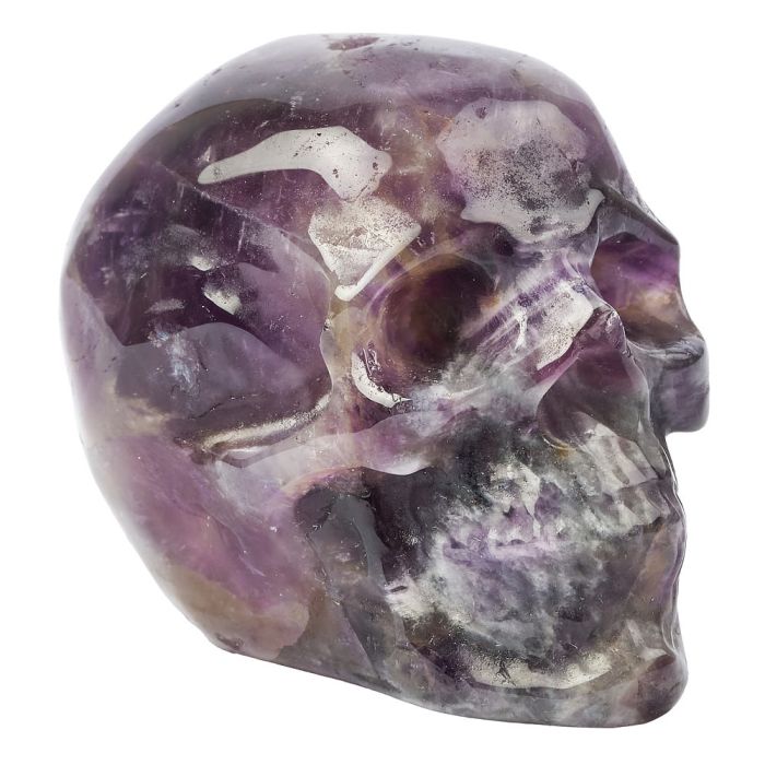 Dog Tooth Amethyst Skull Incense Holder, approx 50mm (1pc) NFD