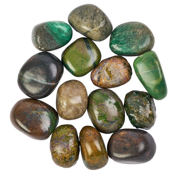 African Jade Medium Tumblestones 20-30mm (250g)
