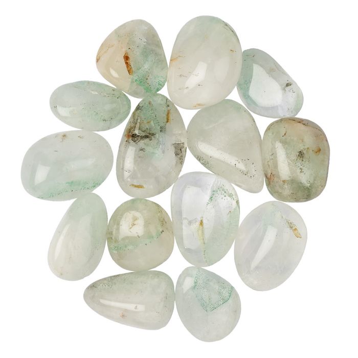 Green Phantom Quartz Medium Tumblestones, 20-30mm, (100g) 