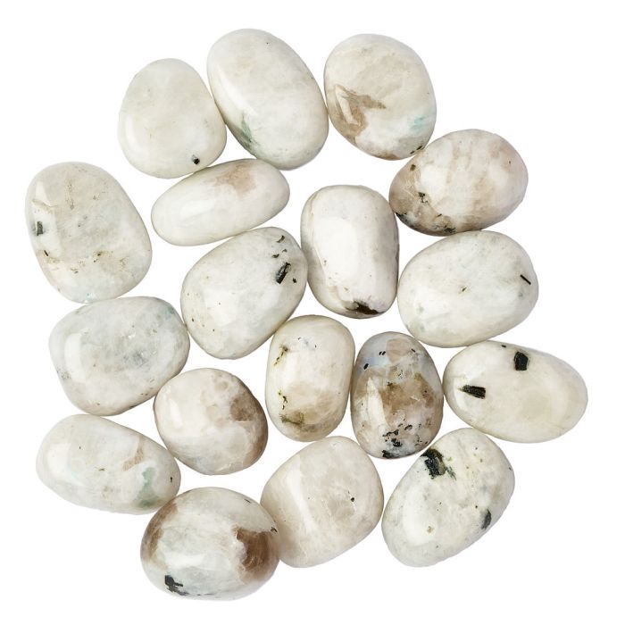 Rainbow Moonstone Medium Tumblestones, 20-30mm, (250g) 