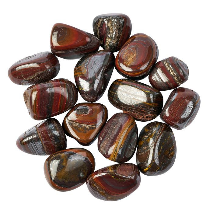 Tiger Iron Medium Tumblestones, 20-30mm  (250g) 