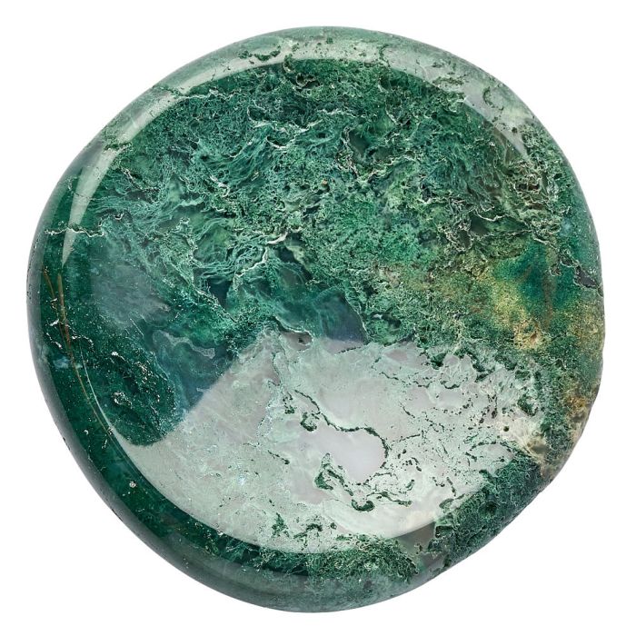Moss Agate Freeform Worry Stone (1pc)
